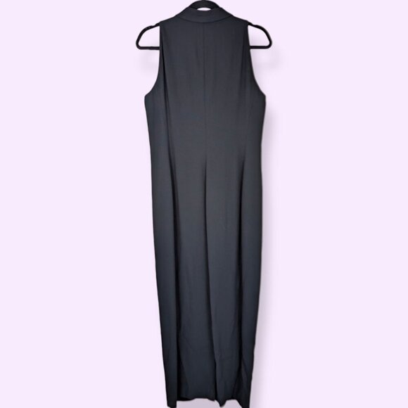 Vintage Liz Claiborne Fitted Black Tuxedo Dress - Picture 5 of 6